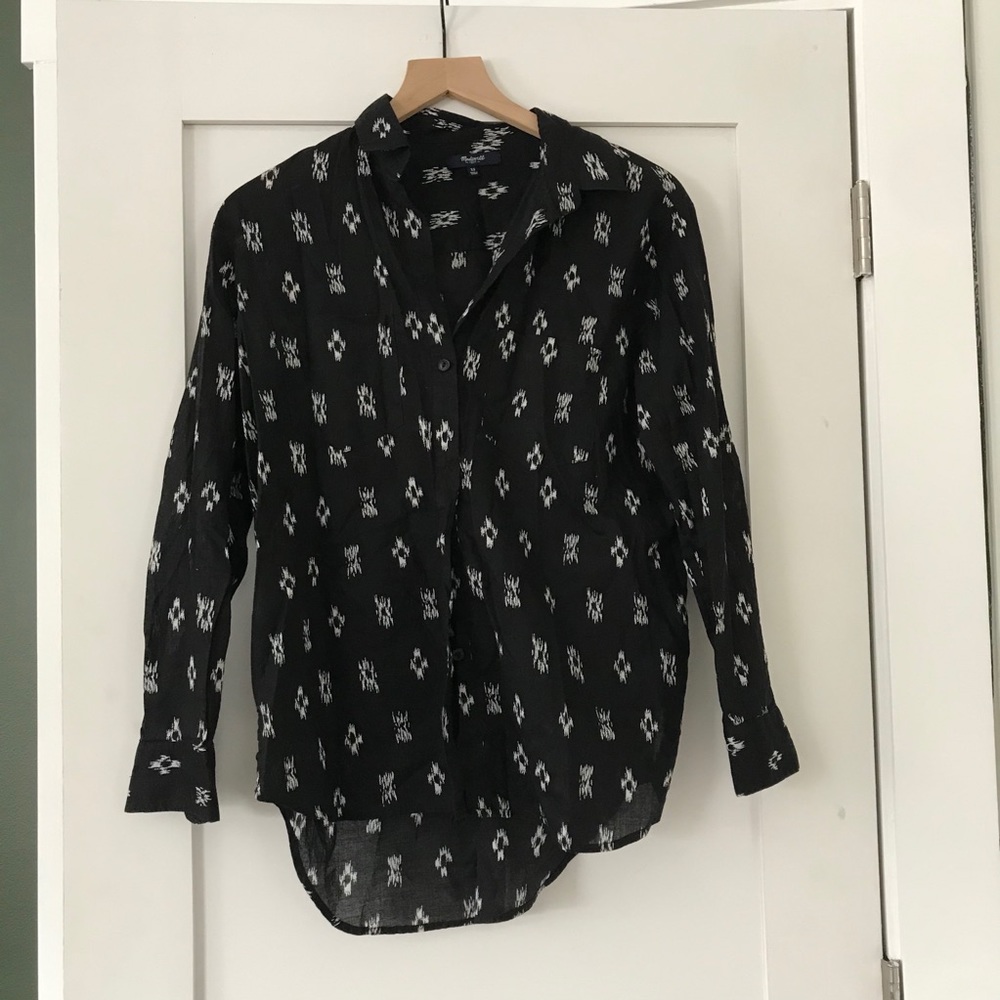 Madewell Ikat Print Button Up